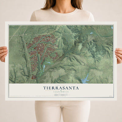 Map of Tierrasanta, California, 18 x 24 inch unframed archival matte print