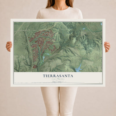 Map of Tierrasanta, California, 24 x 36 inch unframed archival matte print