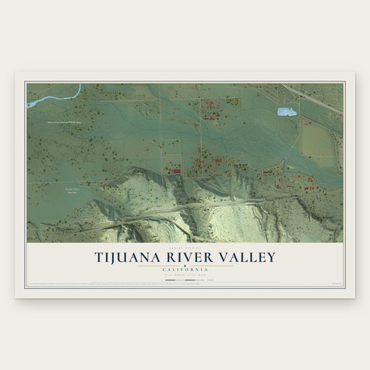 Tijuana River Valley, California map print, the full design