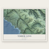 Timber Cove, California map print, the full design