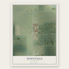 Tonyville, California map print, the full design
