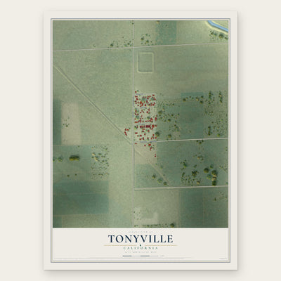 Tonyville, California map print, the full design