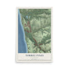 Map of Torrey Pines, California, 12 x 18 inch unframed archival matte print