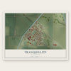 Tranquillity, California map print, the full design