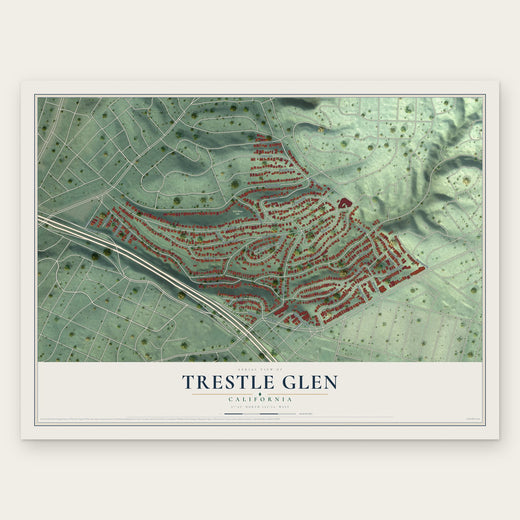 Trestle Glen, California map print, the full design