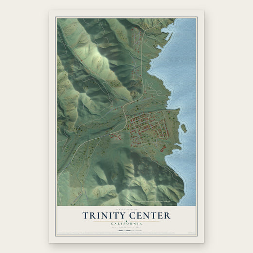 Trinity Center, California map print, the full design