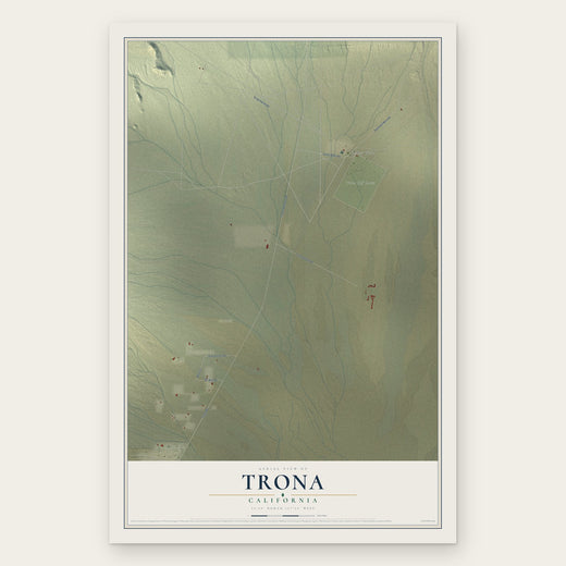 Trona, California map print, the full design