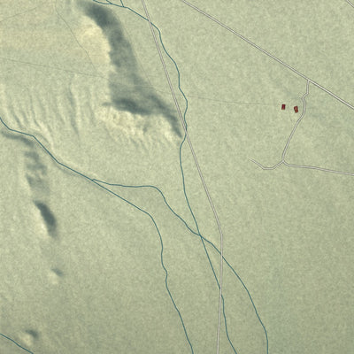 Close-up of the map of Trona, California print showing street and building detail