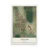 Map of Tulelake, California, 12 x 18 inch unframed archival matte print