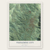 Tuolumne City, California map print, the full design
