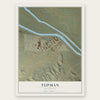 Tupman, California map print, the full design