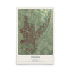 Map of Tustin, California, 12 x 18 inch unframed archival matte print