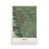 Map of Ukiah, California, 12 x 18 inch unframed archival matte print
