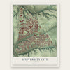 University City, California map print, the full design