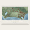 University of California-Santa Barbara, California map print, the full design