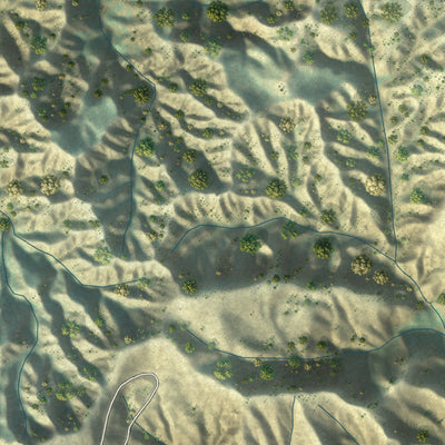 Close-up of the map of Val Verde, California print showing street and building detail