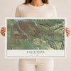 Map of Valle Vista, California, 12 x 18 inch unframed archival matte print