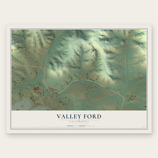 Valley Ford, California map print, the full design