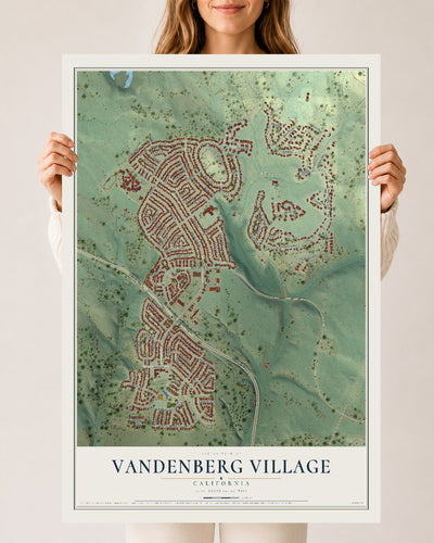 Map of Vandenberg Village, California, 24 x 36 inch unframed archival matte print