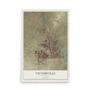 Map of Victorville, California, 12 x 18 inch unframed archival matte print