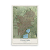 Map of Villa Park, California, 12 x 18 inch unframed archival matte print