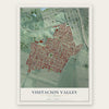 Visitacion Valley, California map print, the full design