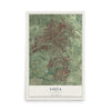 Map of Vista, California, 12 x 18 inch unframed archival matte print