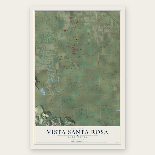 Vista Santa Rosa, California map print, the full design