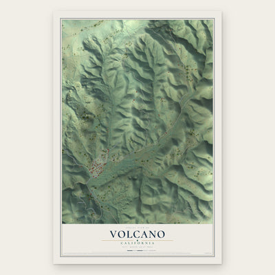 Volcano, California map print, the full design