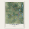 Walnut Grove, California map print, the full design