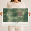 Map of Wasco, California, 12 x 18 inch unframed archival matte print