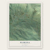 Wawona, California map print, the full design