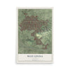 Map of West Covina, California, 12 x 18 inch unframed archival matte print