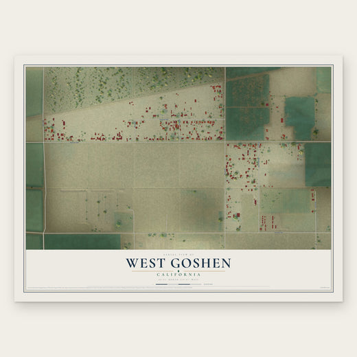 West Goshen, California map print, the full design