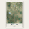 West Park, California map print, the full design