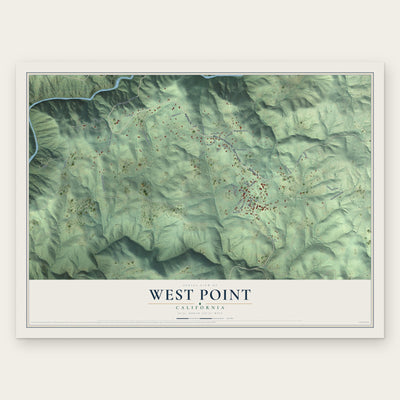 West Point, California map print, the full design