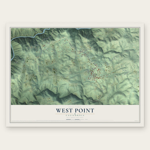 West Point, California map print, the full design