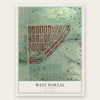 West Portal, California map print, the full design