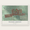 Western Addition, California map print, the full design