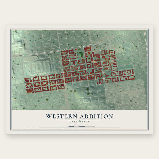 Western Addition, California map print, the full design
