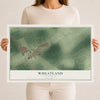 Map of Wheatland, California, 12 x 18 inch unframed archival matte print