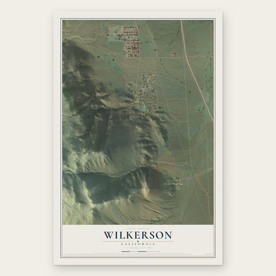 Wilkerson, California map print, the full design
