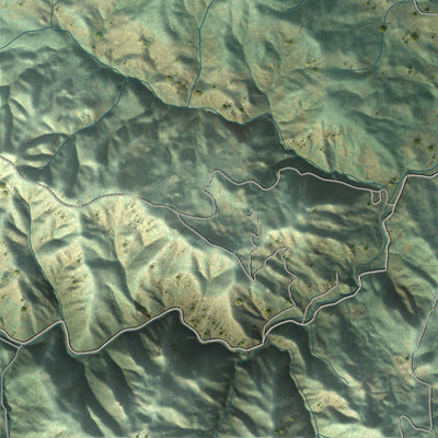 Second close-up of the map of Willits, California print showing more streets and buildings