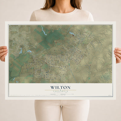 Map of Wilton, California, 18 x 24 inch unframed archival matte print