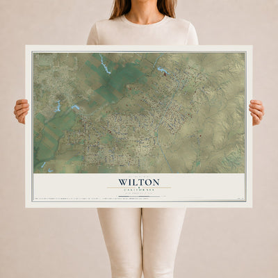 Map of Wilton, California, 24 x 36 inch unframed archival matte print