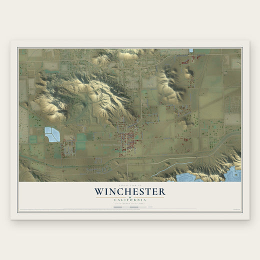 Winchester, California map print, the full design