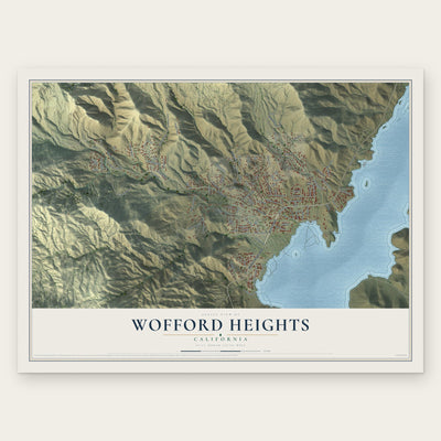 Wofford Heights, California map print, the full design