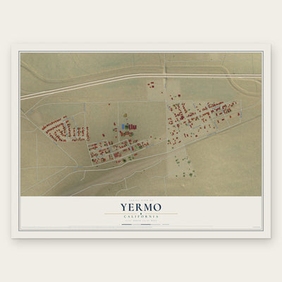Yermo, California map print, the full design