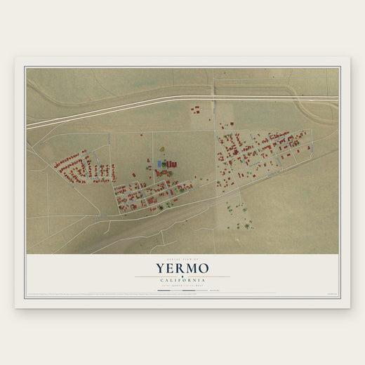 Yermo, California map print, the full design