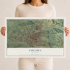 Map of Yucaipa, California, 12 x 18 inch unframed archival matte print